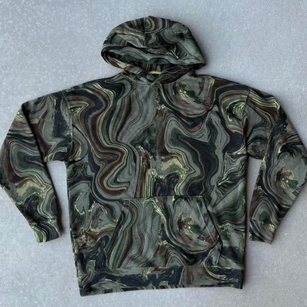 No Boundaries green marble print hoodie  Size S